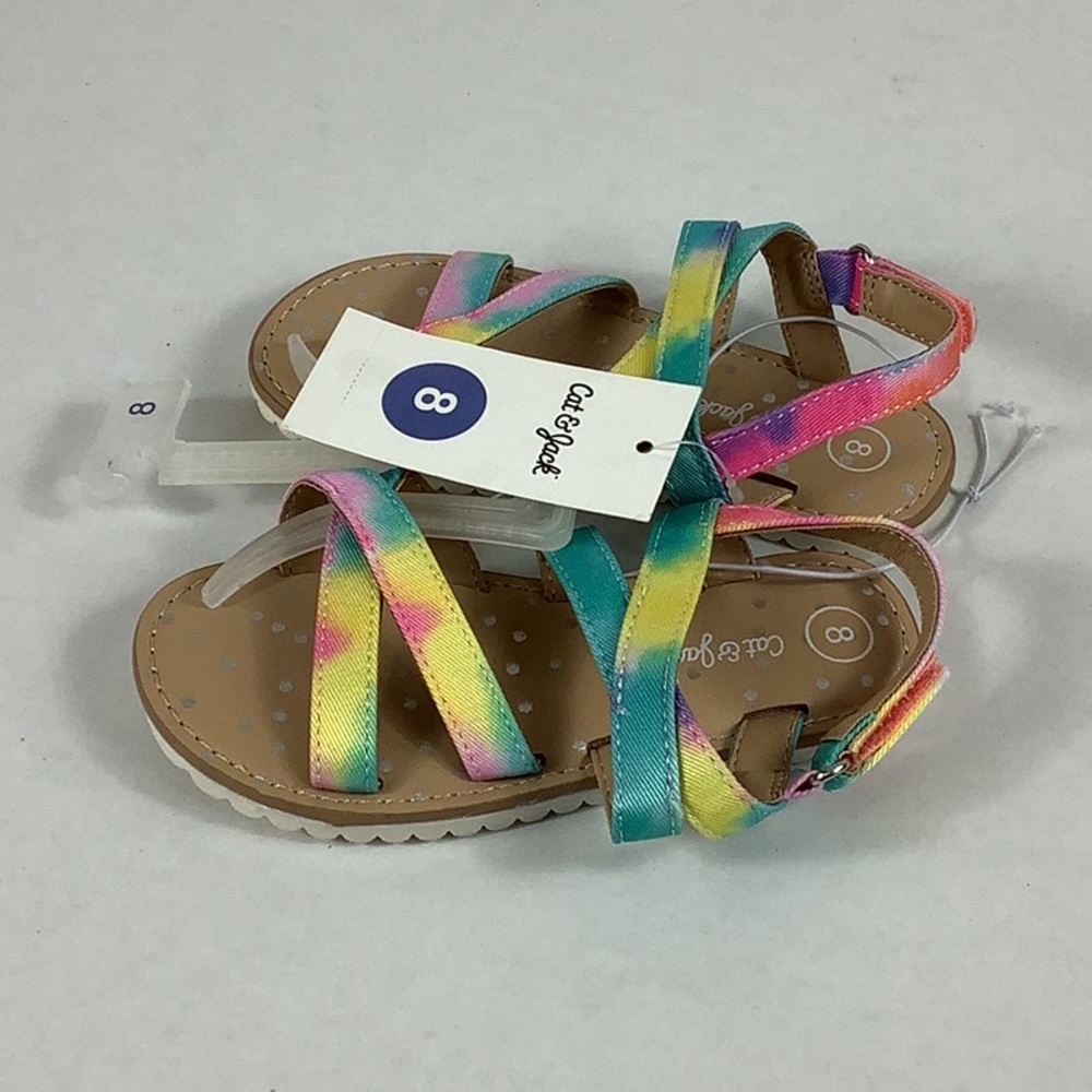 Cat & Jack Girls Sandals Peace Multicolor New
